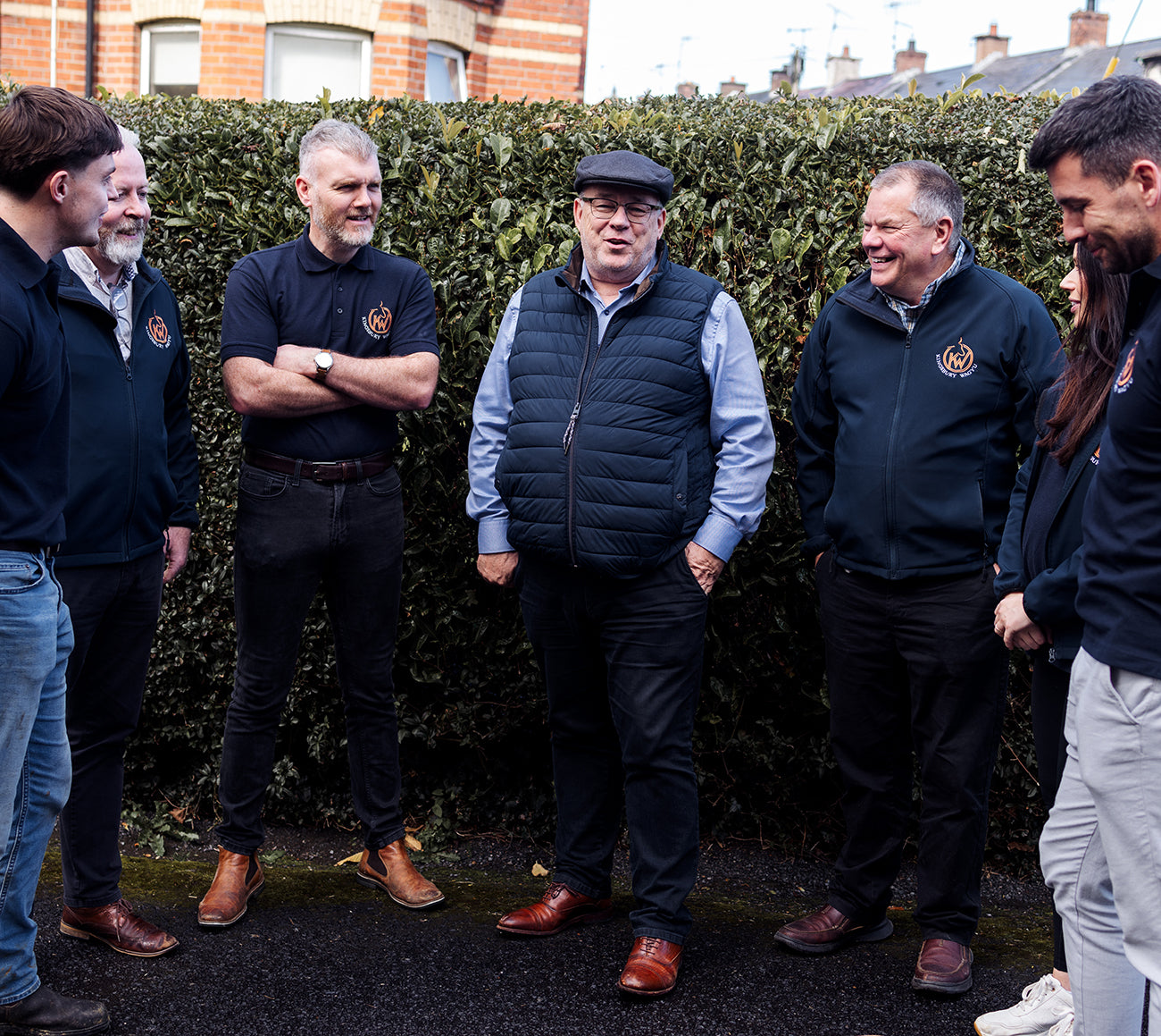 Some members of the Kingsbury Wagyu team standing L-R Luke Mackle, Vincent Grew, Dr Ryan Law, Gerald Mackle, Gary Fitzpatrick, Kerri Grimley and Dave McCarthy